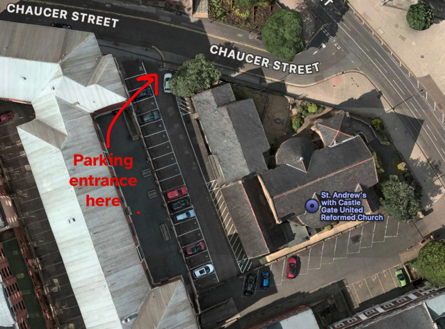 Parking situation at the church